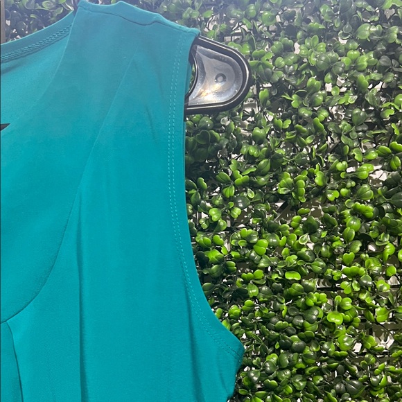Susan Laurence Teal Sleeveless Tank Top size Large - Picture 3 of 4